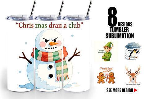 Tumbler Family Drama Christmas Sublimation artnoy 