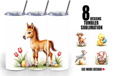 Tumbler Farmhouse Baby Animals Sublimation artnoy 