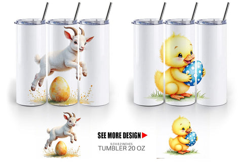 Tumbler Farmhouse Baby Animals Sublimation artnoy 