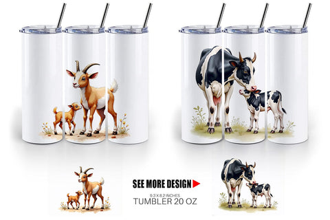 Tumbler Farmyard Babies Sublimation artnoy 