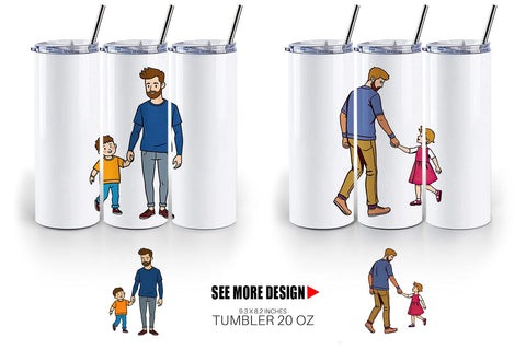 Tumbler Father and Child Sublimation artnoy 
