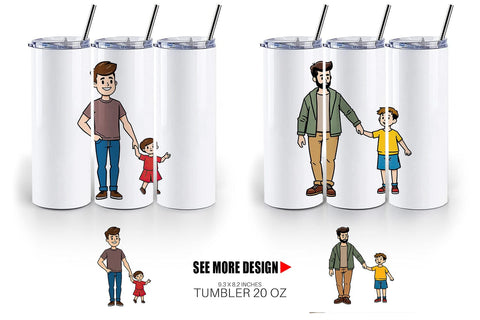 Tumbler Father and Child Sublimation artnoy 