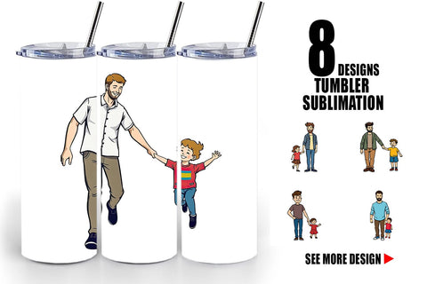 Tumbler Father and Child Sublimation artnoy 