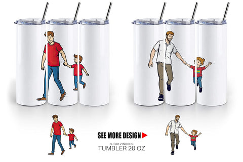 Tumbler Father and Child Sublimation artnoy 