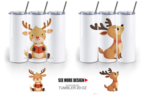 Tumbler Festive Baby Rudolf Sublimation artnoy 