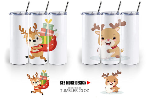 Tumbler Festive Baby Rudolf Sublimation artnoy 