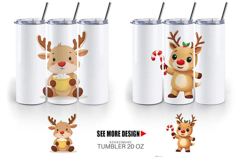 Tumbler Festive Baby Rudolf Sublimation artnoy 