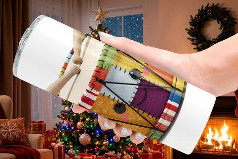 Tumbler Festive Handcrafted Patchwork Sublimation artnoy 