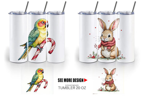 Tumbler Festive Patchwork Pets Sublimation artnoy 