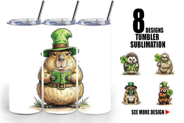 Tumbler Festive St Paddys Fauna Sublimation artnoy 