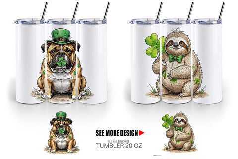 Tumbler Festive St Paddys Fauna Sublimation artnoy 
