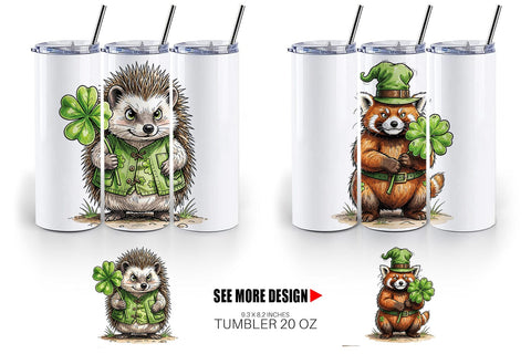 Tumbler Festive St Paddys Fauna Sublimation artnoy 