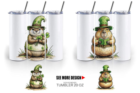 Tumbler Festive St Paddys Fauna Sublimation artnoy 