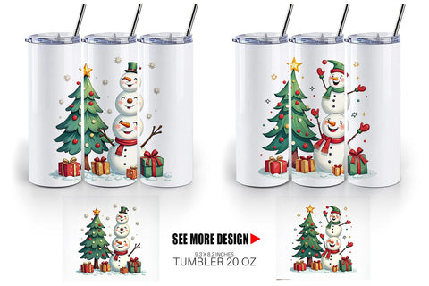 Tumbler Festive Winter Whimsy Sublimation artnoy 