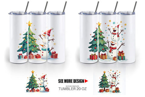 Tumbler Festive Winter Whimsy Sublimation artnoy 