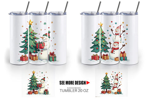 Tumbler Festive Winter Whimsy Sublimation artnoy 