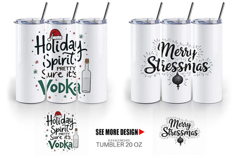 Tumbler Festively Fed Up Relatable Holiday Stress Quotes Sublimation artnoy 