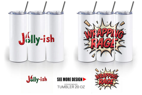 Tumbler Festively Fed Up Relatable Holiday Stress Quotes Sublimation artnoy 