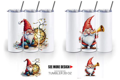 Tumbler Festively Jaded: Cynical Gnome Sublimation artnoy 