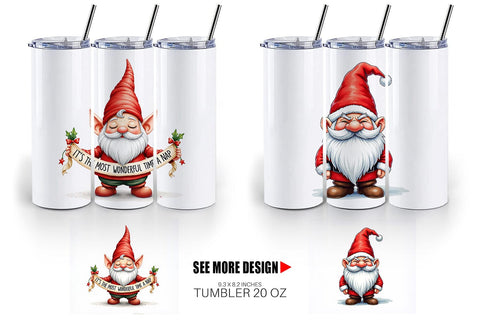 Tumbler Festively Jaded: Cynical Gnome Sublimation artnoy 