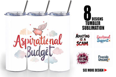 Tumbler Financially Questionable Humor Sublimation artnoy 