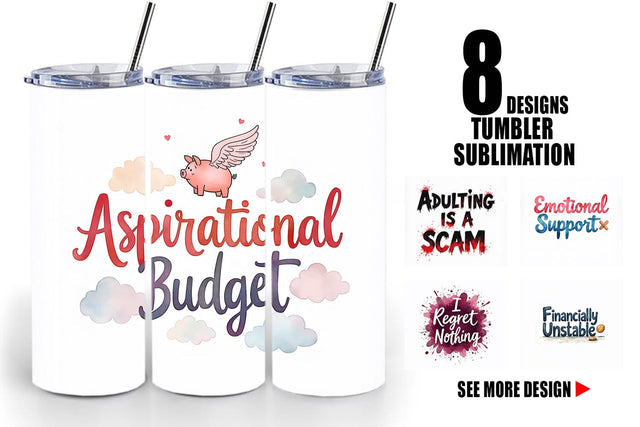 Tumbler Financially Questionable Humor Sublimation artnoy 