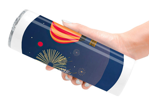 Tumbler Fireworks Hot Air Balloon Sublimation artnoy 