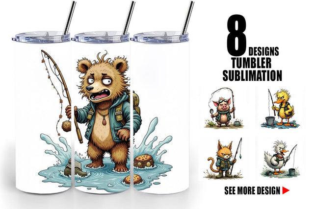 Tumbler Fishing Grumps Sublimation artnoy 