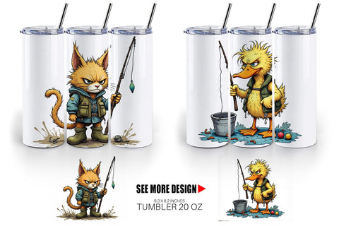 Tumbler Fishing Grumps Sublimation artnoy 