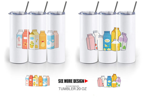 Tumbler Flavored Milk Carton Sublimation artnoy 