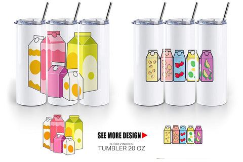 Tumbler Flavored Milk Carton Sublimation artnoy 