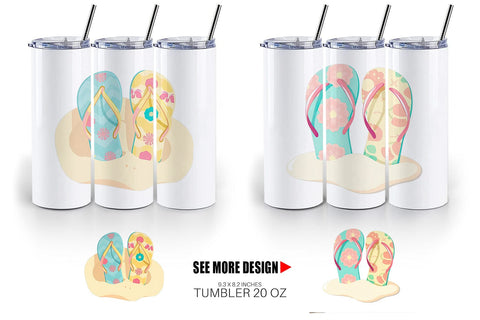 Tumbler Flip-Flops Sublimation artnoy 