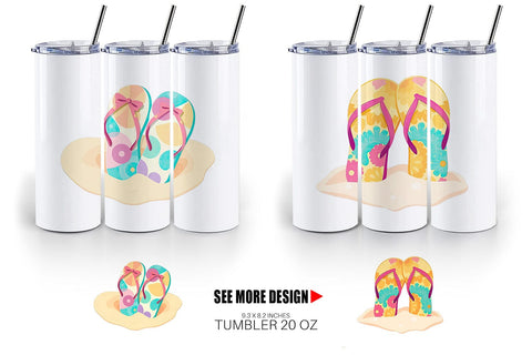 Tumbler Flip-Flops Sublimation artnoy 