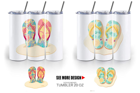 Tumbler Flip-Flops Sublimation artnoy 