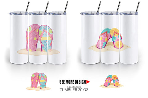 Tumbler Flip-Flops Sublimation artnoy 