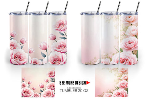 Tumbler Floral Elegance Sublimation artnoy 