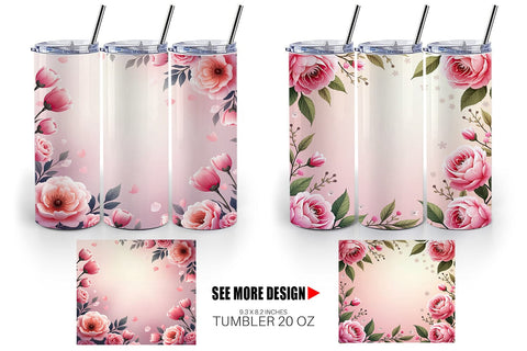 Tumbler Floral Elegance Sublimation artnoy 