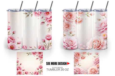 Tumbler Floral Elegance Sublimation artnoy 
