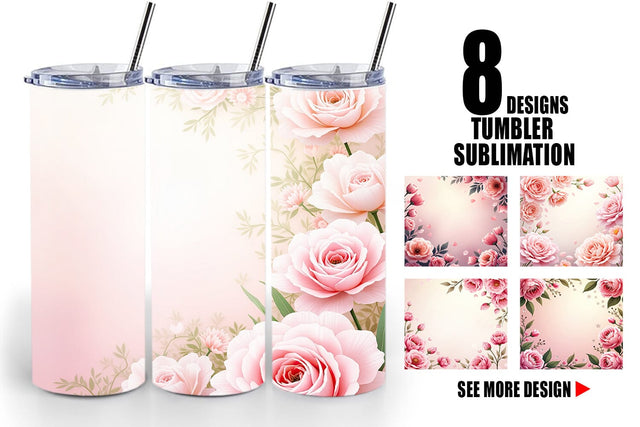 Tumbler Floral Elegance Sublimation artnoy 