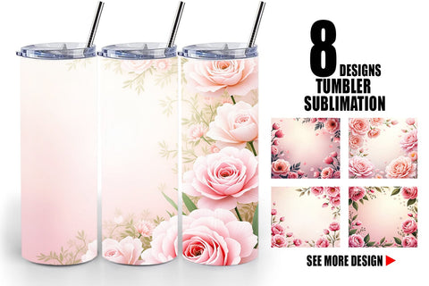 Tumbler Floral Elegance Sublimation artnoy 