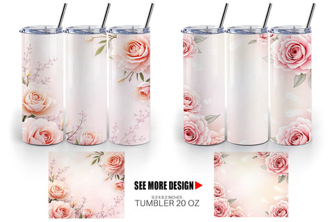 Tumbler Floral Elegance Sublimation artnoy 