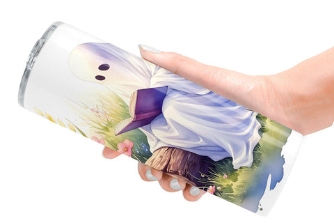 Tumbler Floral Garden Bookworm Ghost Sublimation artnoy 