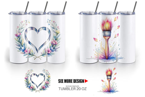 Tumbler Floral Kitchen Tools Decor Sublimation artnoy 