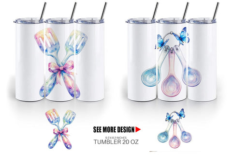 Tumbler Floral Kitchen Tools Decor Sublimation artnoy 