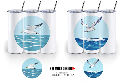 Tumbler Flying Seagull Sublimation artnoy 