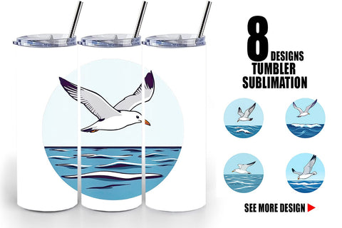 Tumbler Flying Seagull Sublimation artnoy 