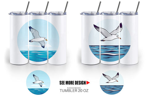 Tumbler Flying Seagull Sublimation artnoy 