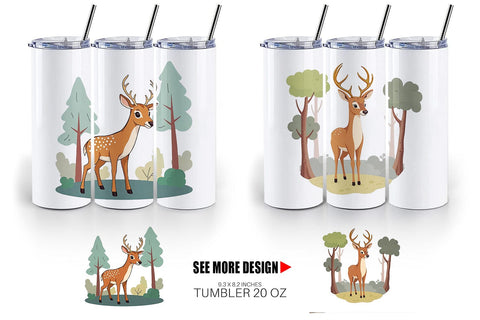Tumbler Forest Deer Sublimation artnoy 