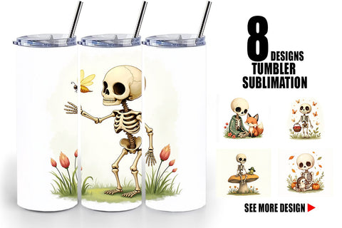 Tumbler Forest Familiar Skeletons Sublimation artnoy 