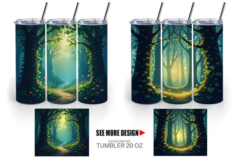 Tumbler Forest Heart Sublimation artnoy 